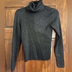 Women’s black sparkly turtle neck